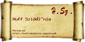 Huff Szidónia névjegykártya